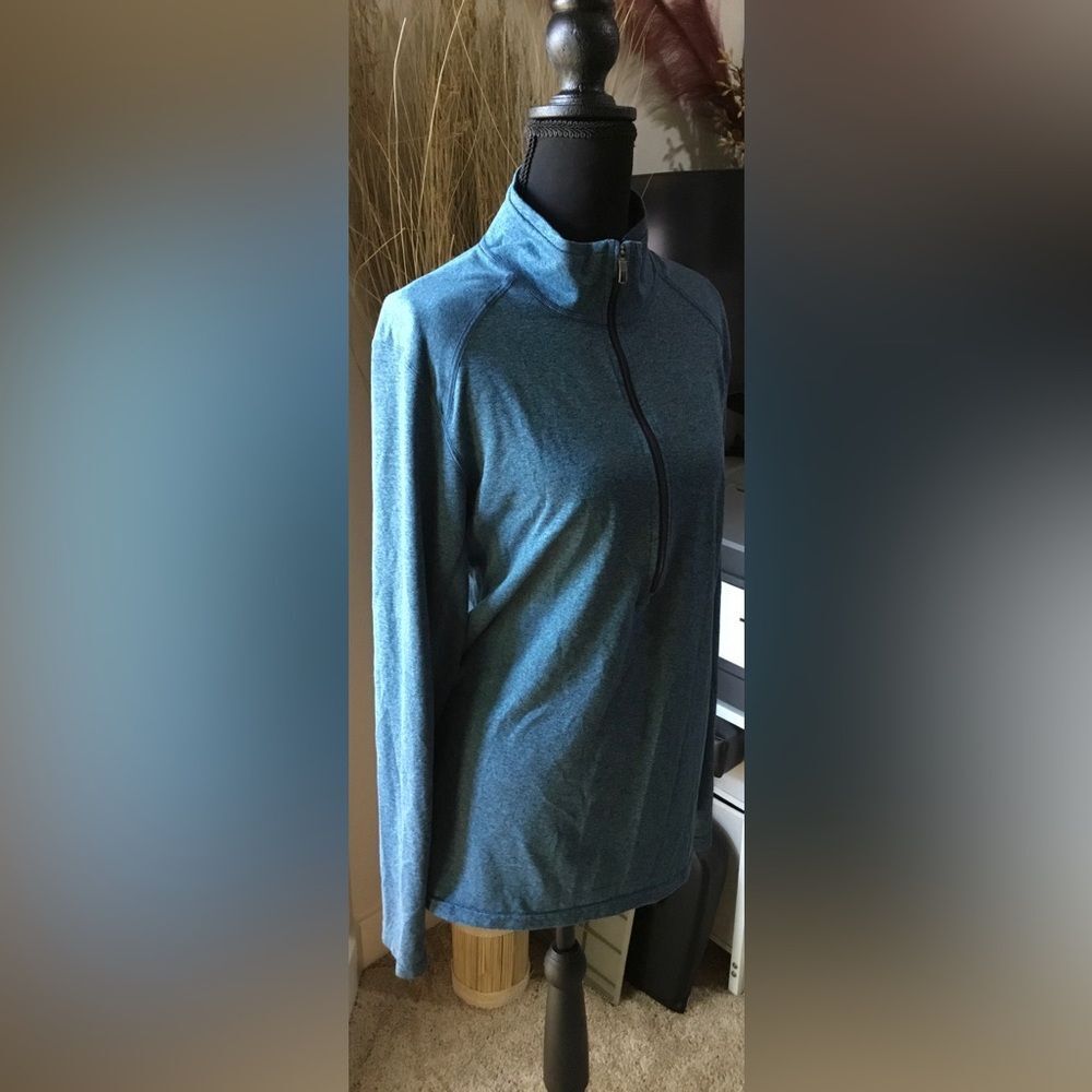 REI Co-op Men's Blue Long Sleeve Zipper Shirt